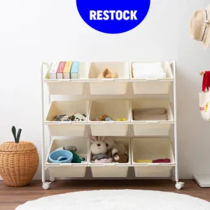 트롤리 이동식 오픈 수납함 (3x3) Trolley Open Organizer