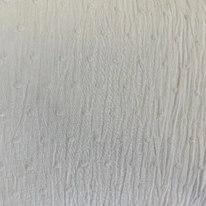 100% Cotton  - Dobby Cotton Spot -White - Sold by Half Metre