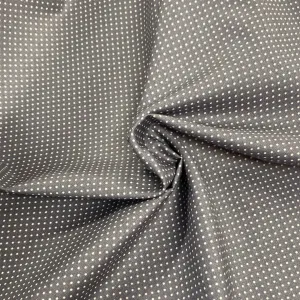 100% Cotton  - Micro Dot - Grey/White - £6.50 Per Metre -  Sold by Half Metre
