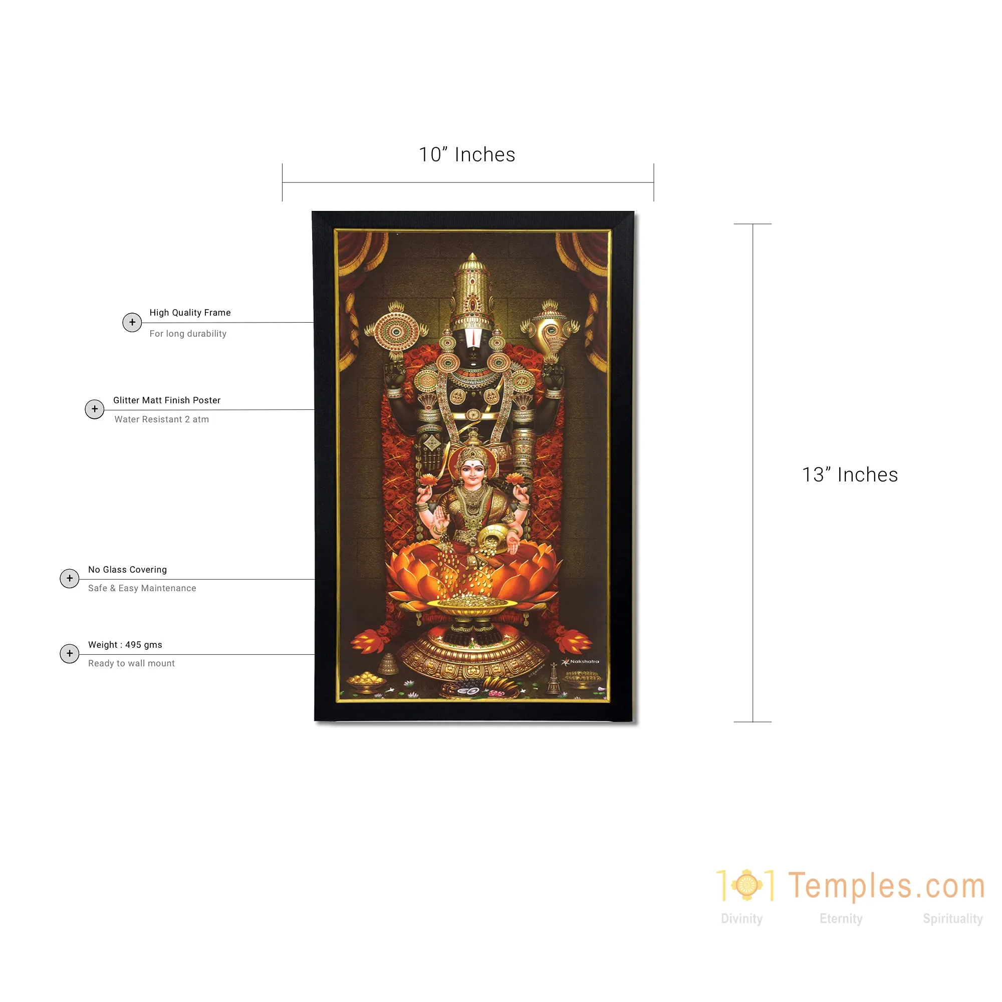 101Temples Lakshmi Hrudhaya Balaji Photo Frame…