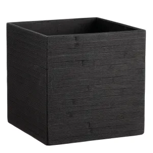 12"Hx12"W Square Bamboo Container -Black (pack of 4)