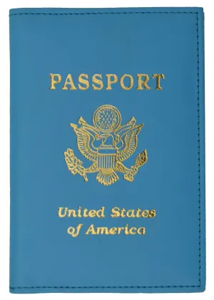 351 PU USA Print Passport Case Holder Cover with credit card slots