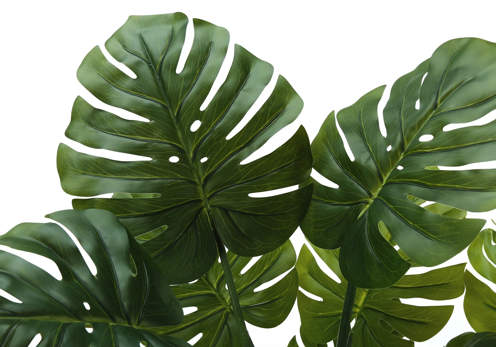 45" Tall Monstera Tree: Indoor Decorative Greenery, Black Pot - Perfectly Mimics Natural Green Leaves