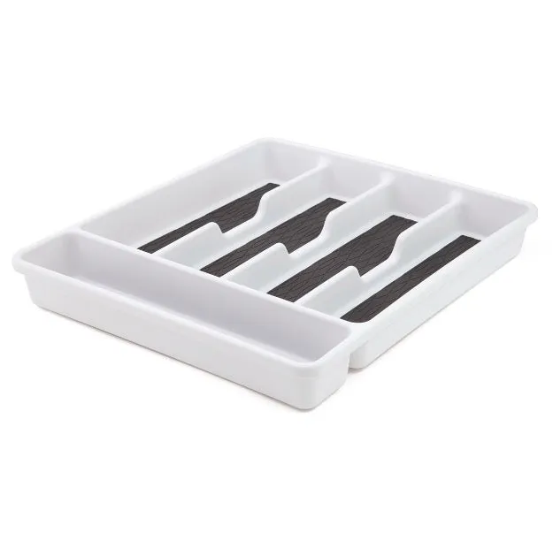 5 COMPARTMENT DRAWER ORGANIZER  WHITE