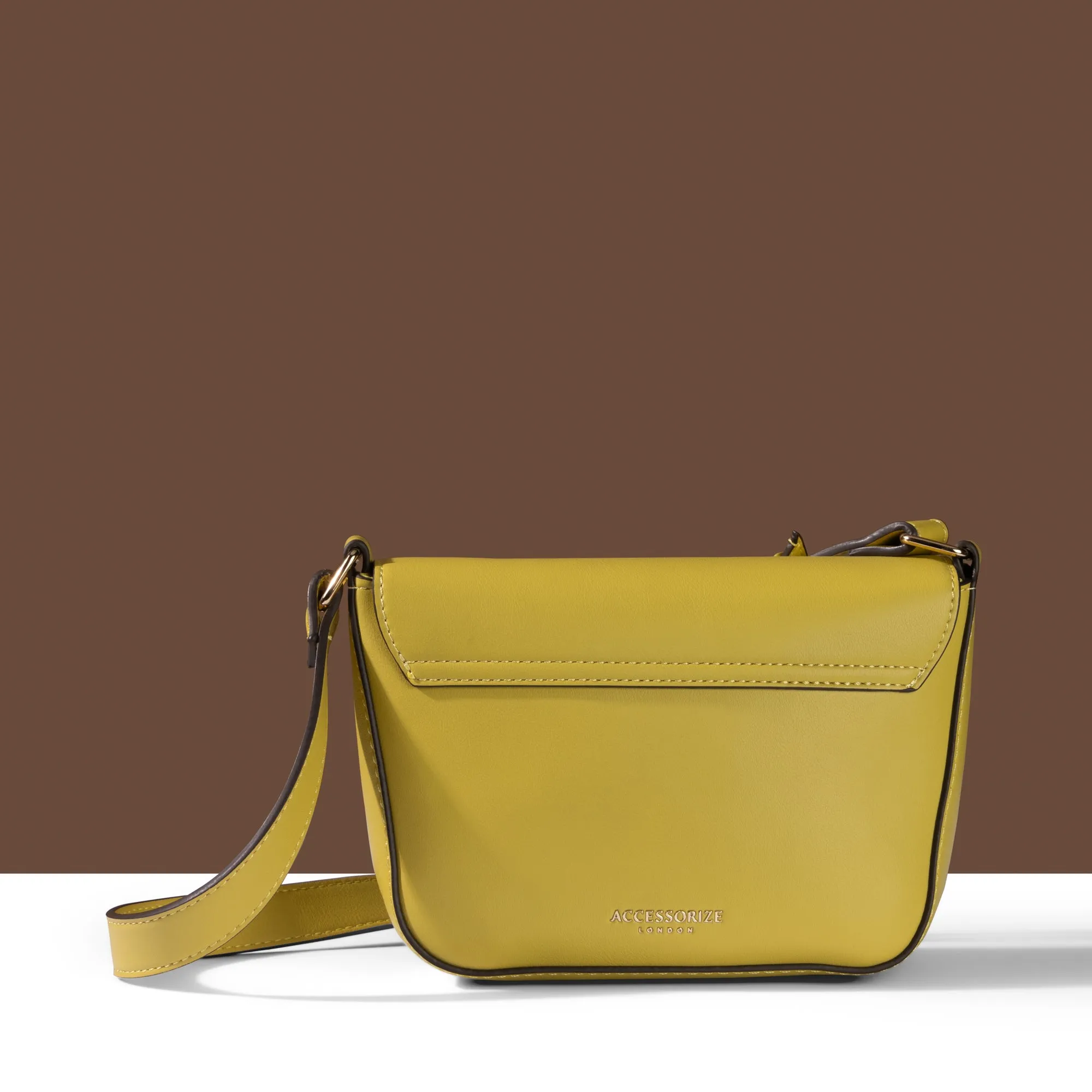 Accessorize London Women's Lime Yellow Clean Bar Sling Bag