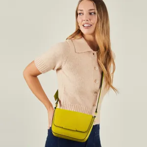 Accessorize London Women's Lime Yellow Clean Bar Sling Bag