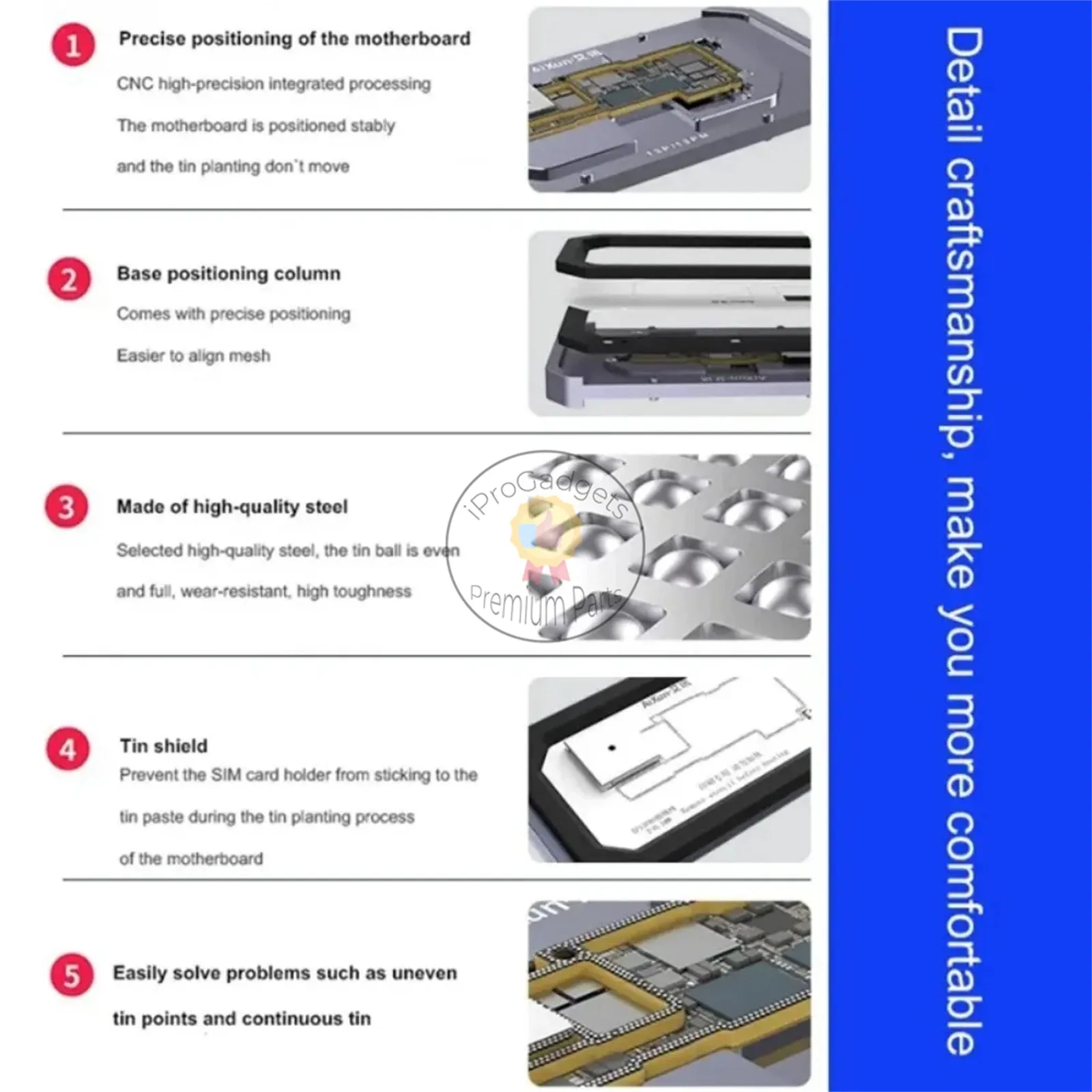 Aixun Z13 Middle Frame Reballing Tin Planting Platform for iPhone 13 Series Motherboard Middle Layer BGA Reball Fixture