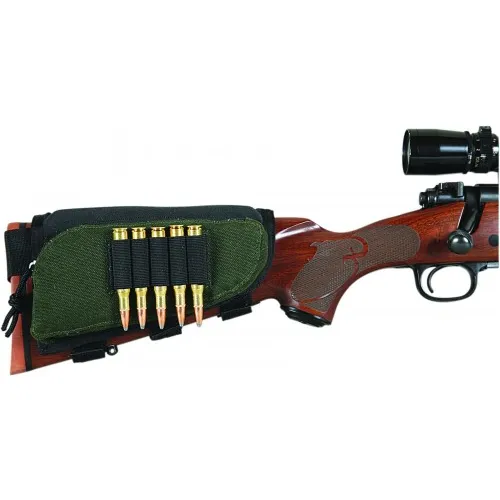 Allen Butt Stock Rifle Shell Holder Velcro With Zip Pocket