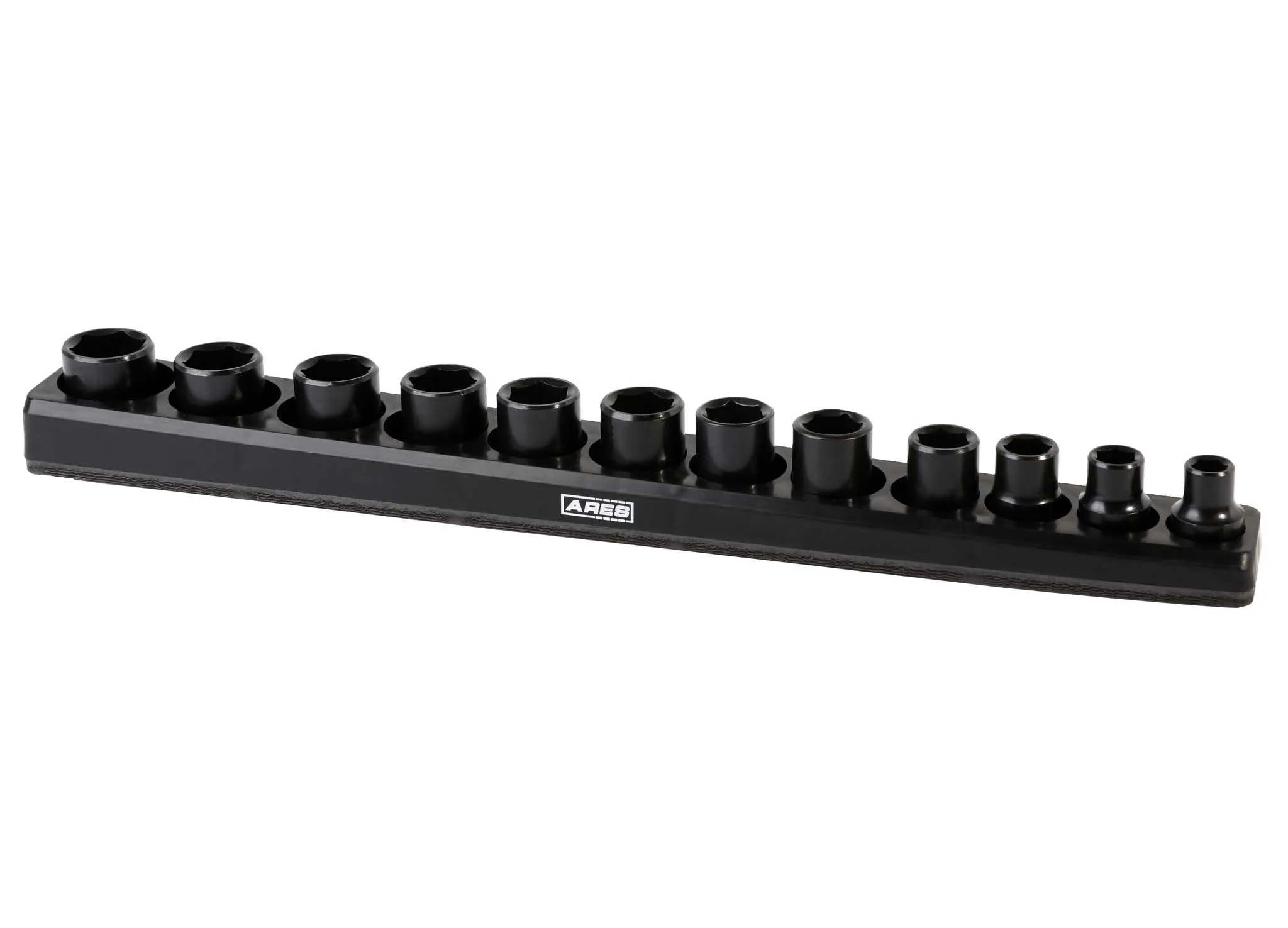 ARES 71238 - 12-Piece 3/8-Inch Metric Shallow Magnetic Socket Holder