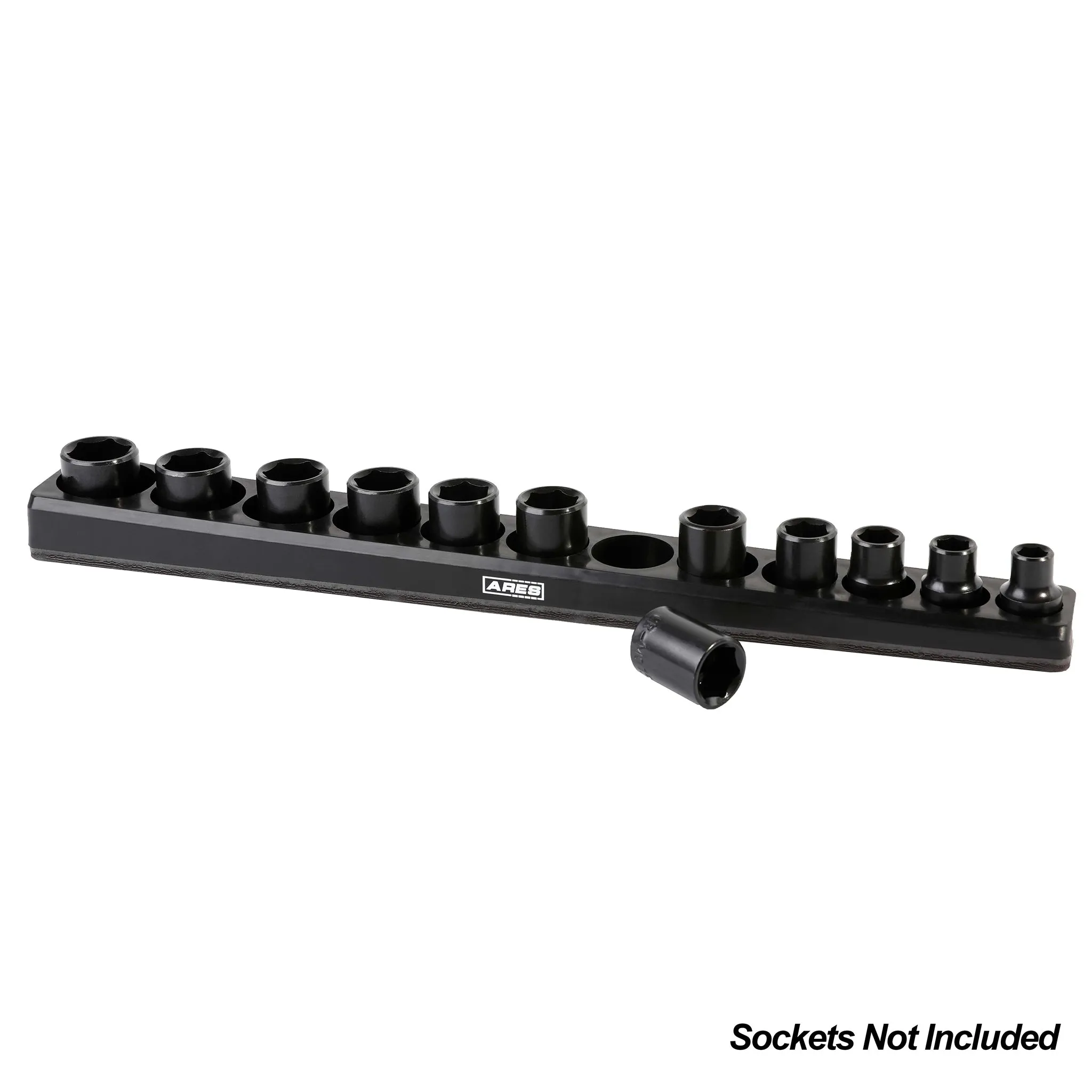 ARES 71238 - 12-Piece 3/8-Inch Metric Shallow Magnetic Socket Holder