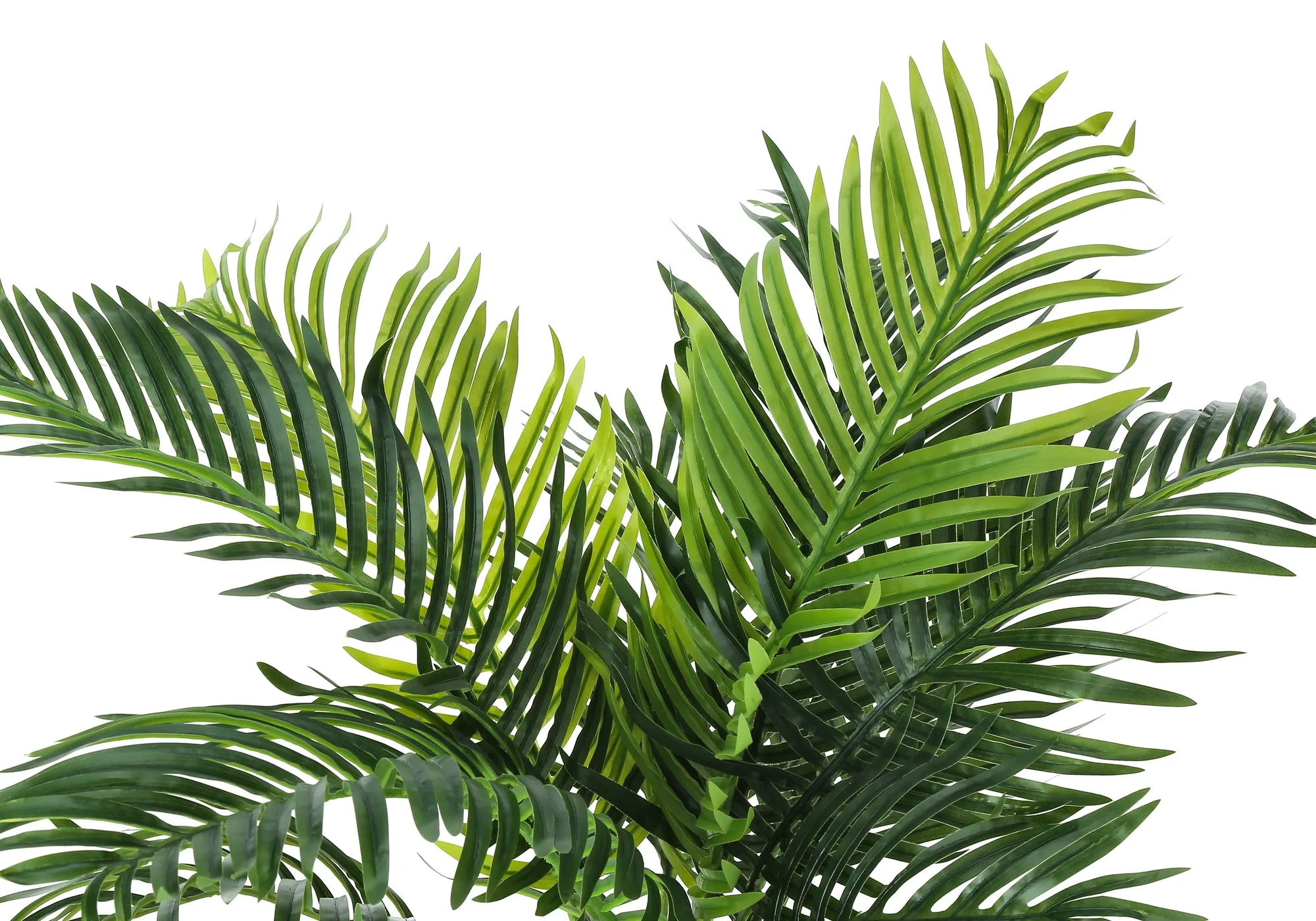 Artificial Plant, 34" Tall, Palm Tree, Indoor, Faux, Fake, Floor, Greenery, Potted, Real Touch, Decorative, Green Leaves, Black Pot