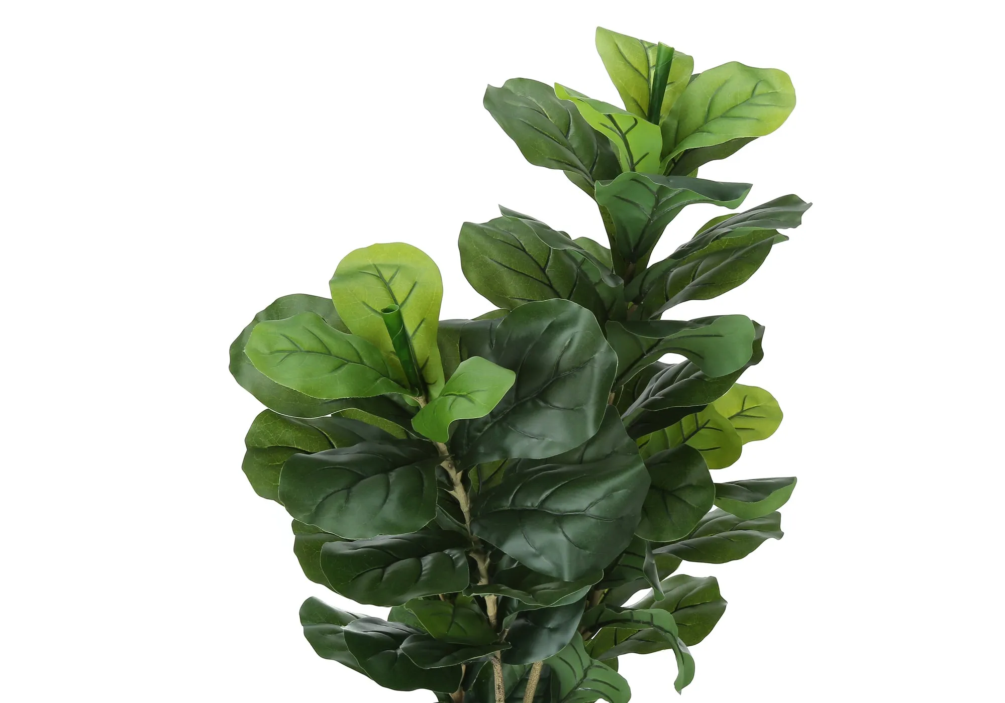 Artificial Plant, 41" Tall, Fiddle Tree, Indoor, Faux, Fake, Floor, Greenery, Potted, Real Touch, Decorative, Green Leaves, Black Pot