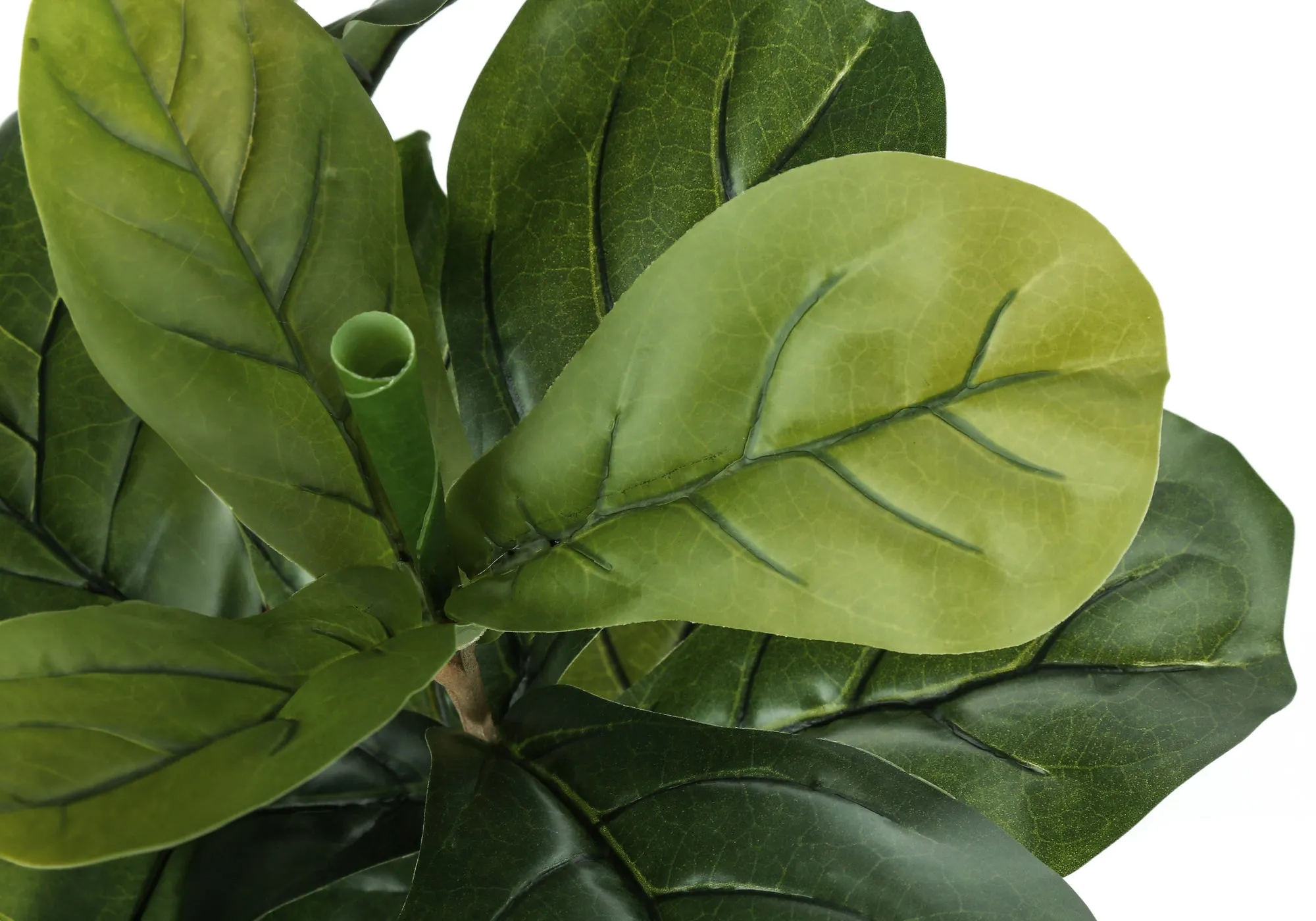 Artificial Plant, 41" Tall, Fiddle Tree, Indoor, Faux, Fake, Floor, Greenery, Potted, Real Touch, Decorative, Green Leaves, Black Pot