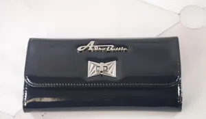 Astro Bettie Tri-Fold Wallet Shiny Black