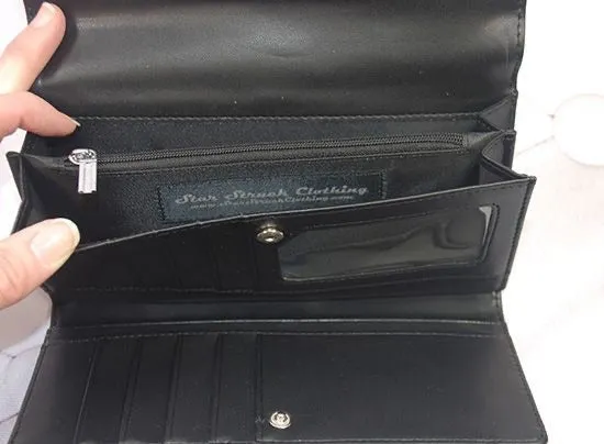 Astro Bettie Tri-Fold Wallet Shiny Black