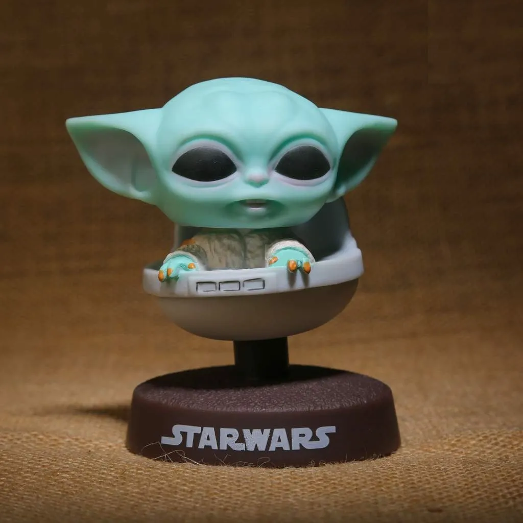 Baby Yoda Star Wars Mandalorian Model 2 Bobblehead Car Dashboard |10 CM |