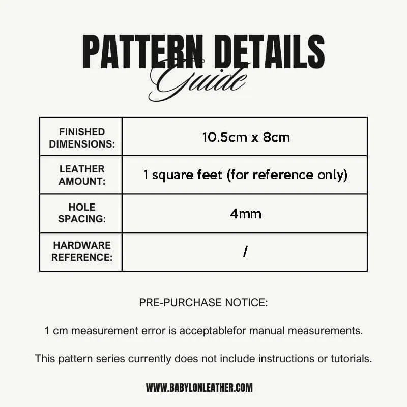 BABYLON™ Leather Card Holder DIY Pattern AAB-745