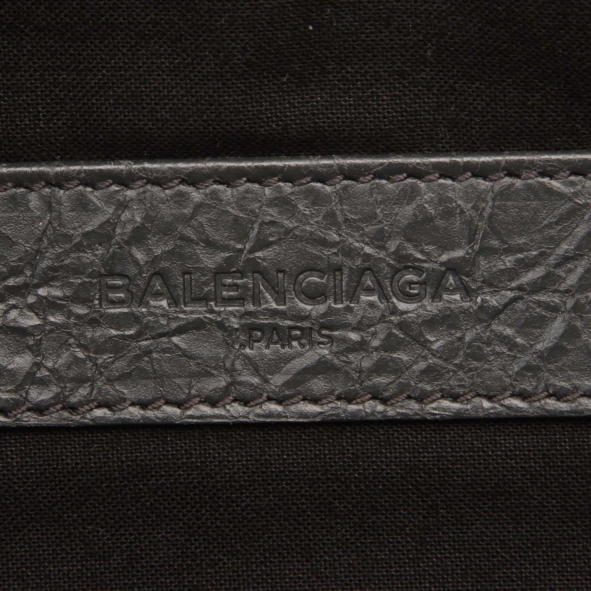 Balenciaga Grey Clip Moto Medium Agneau Clutch Bag