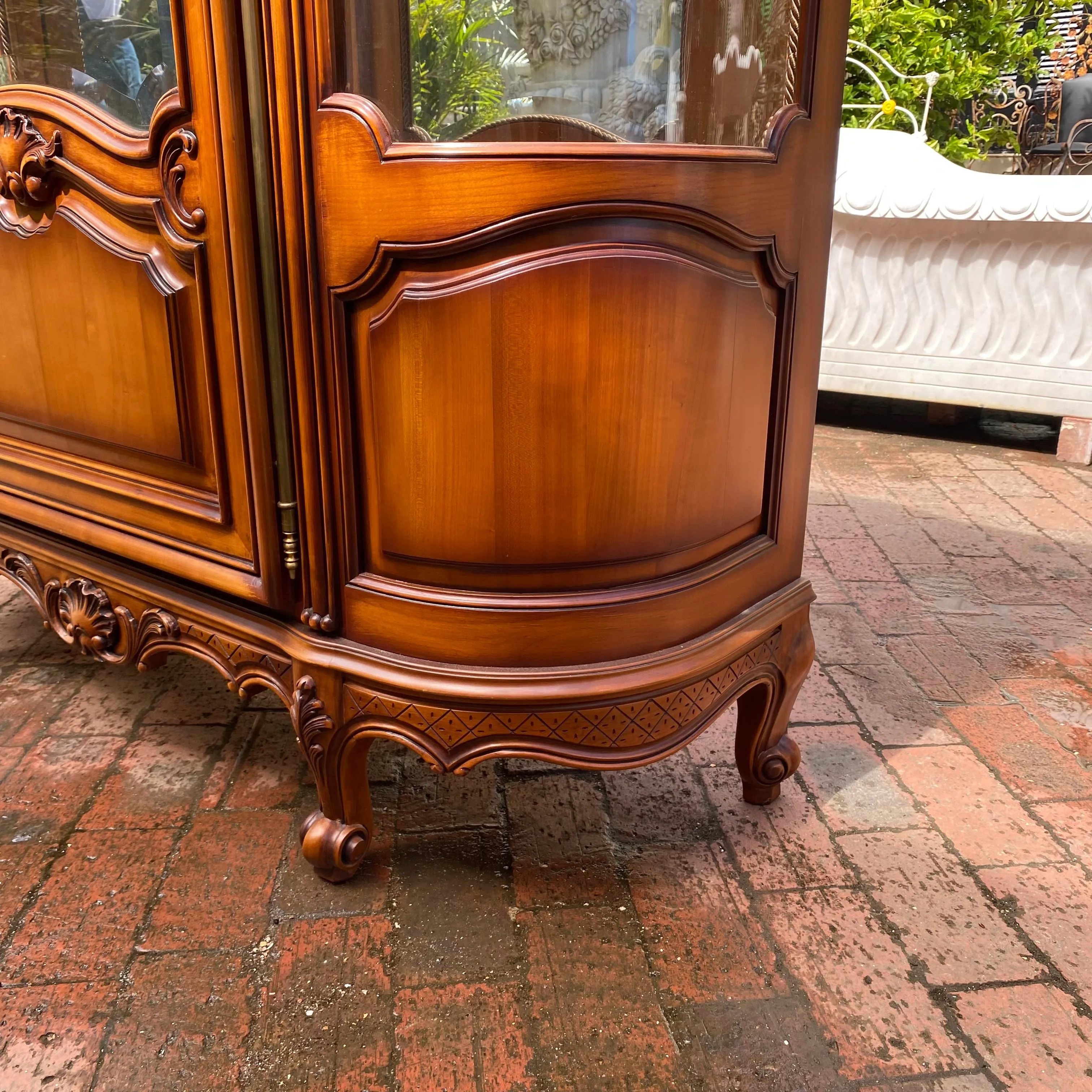 Beautiful Antique Walnut Display Cabinet