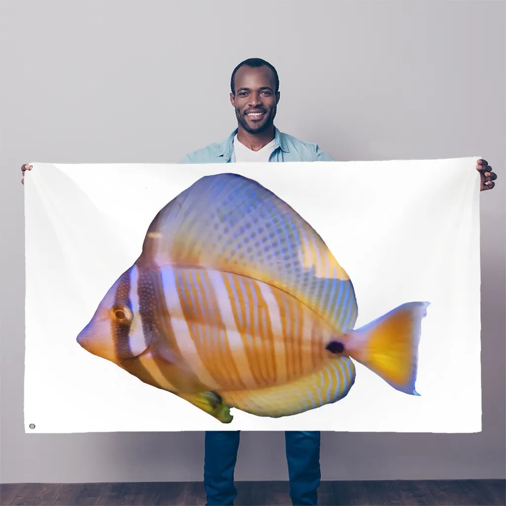Beautiful Colored Fish Sublimation Flag