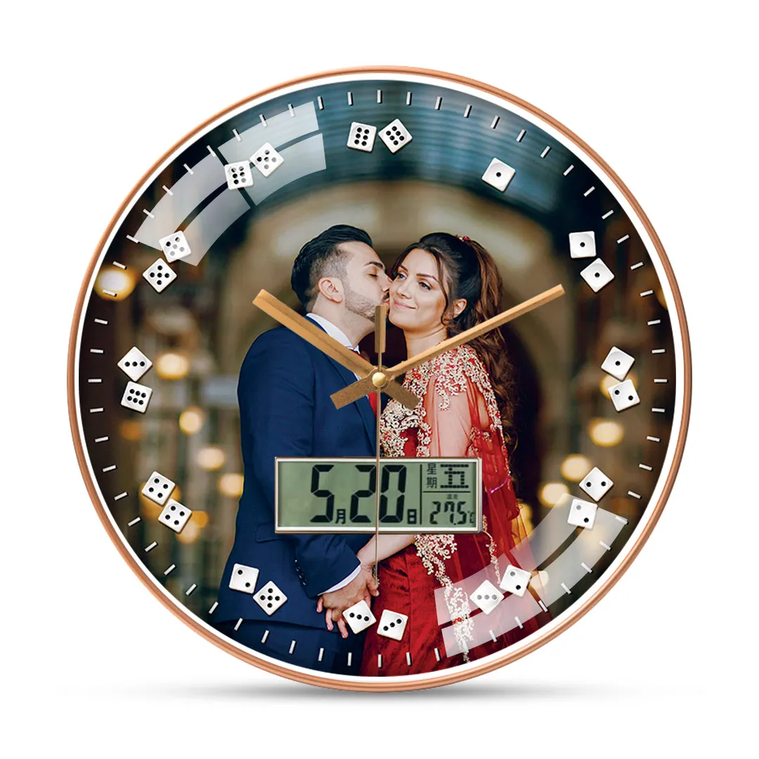 Beautiful Couple Photo Wall Clock