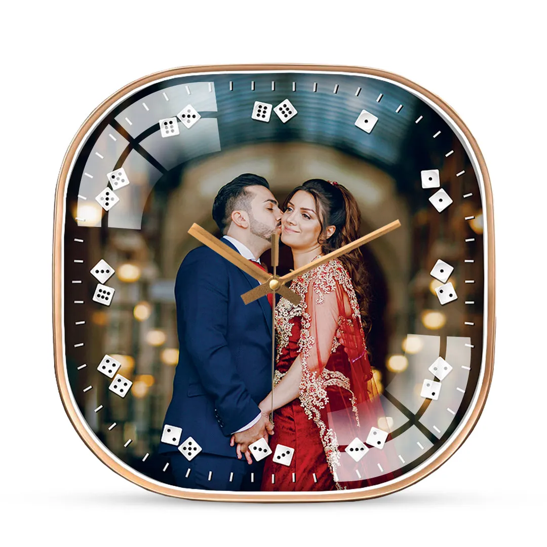 Beautiful Couple Photo Wall Clock
