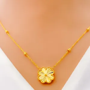 Beautiful Floral 22k Gold Necklace