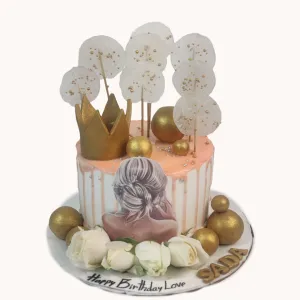 Beautiful in White Crown cake