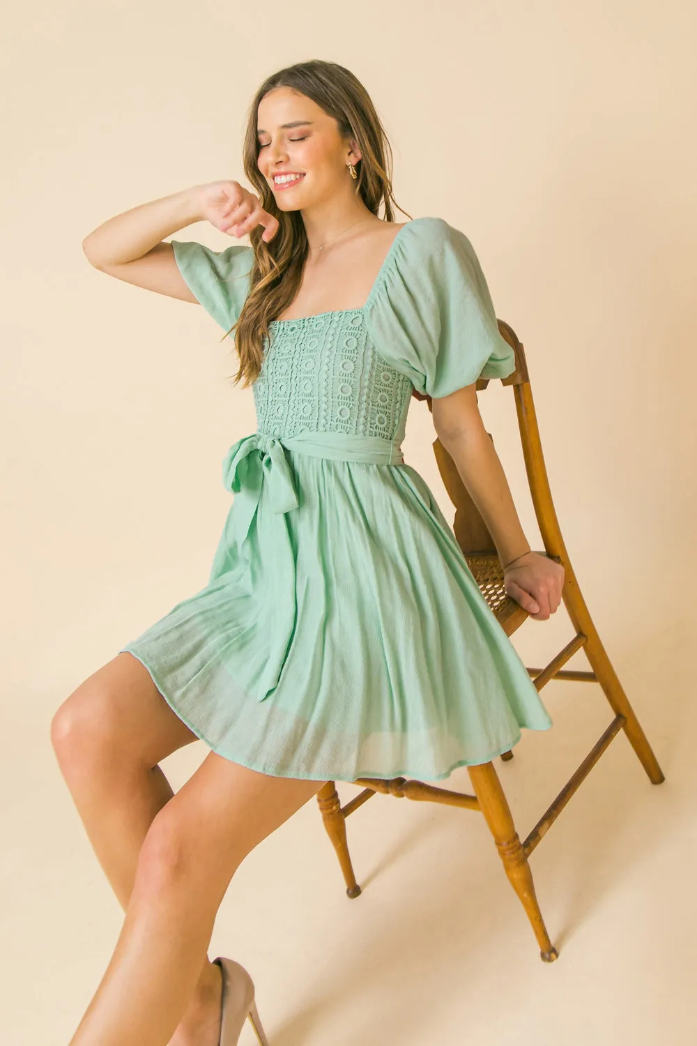 BEAUTIFUL LIES WOVEN MINI DRESS