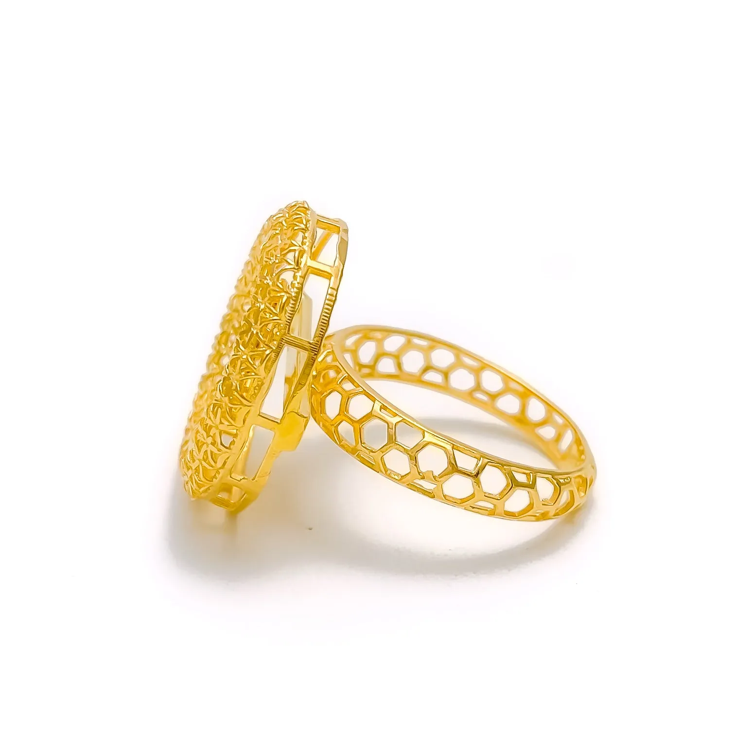 Beautiful Mesh 21k Gold Ring