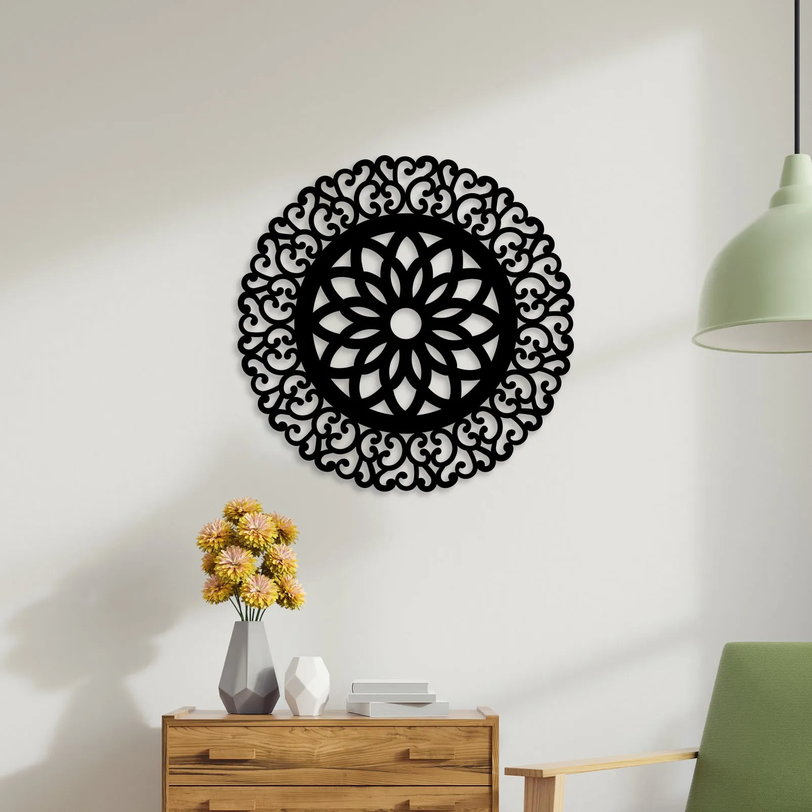 Beautiful Rangoli Metal Wall Art