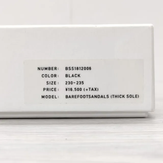 BEAUTIFUL SHOES ベアフットサンダル フラット サイズ230＆235 サンダル ブラック レディース ビューティフルシューズ【中古】4-0912S◎