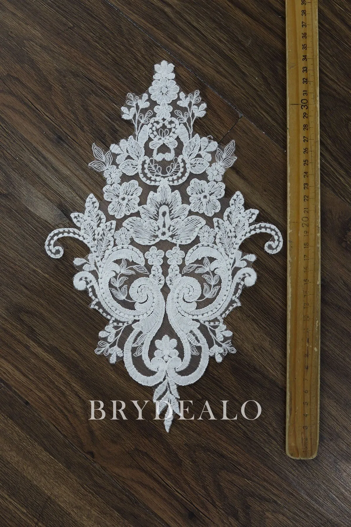 Beautiful Symmetrical Bridal Lace Applique