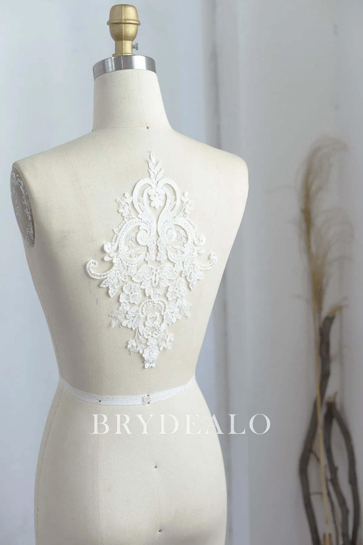 Beautiful Symmetrical Bridal Lace Applique