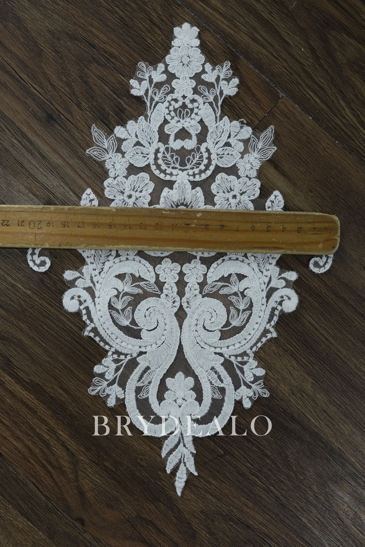 Beautiful Symmetrical Bridal Lace Applique