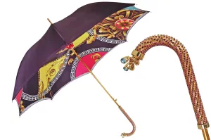 Beautiful umbrella with Amethyst crystals