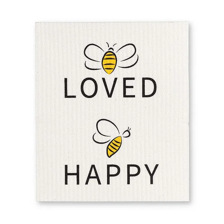 Bee Loved Swedish Dish Cloths - Set of 2