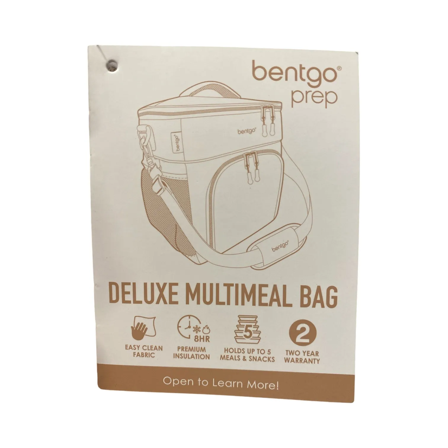 Bentgo Prep Deluxe Premium Insulated Large Capacity Lunch Box Bag, Sand