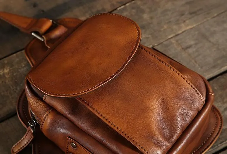 Best Sling Bag for Men Leather Chest Bag for Men Cool Sling Bag Small Sling Bag