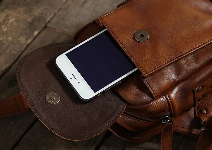Best Sling Bag for Men Leather Chest Bag for Men Cool Sling Bag Small Sling Bag