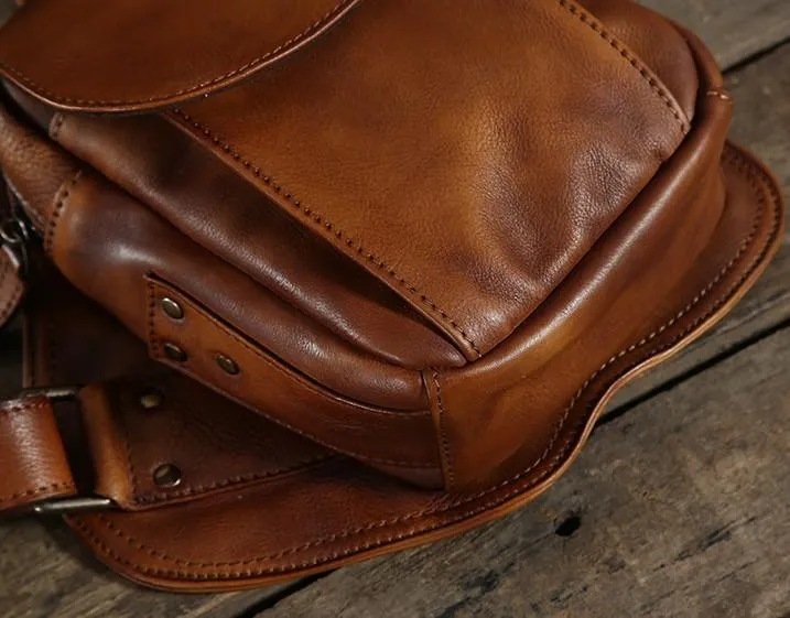 Best Sling Bag for Men Leather Chest Bag for Men Cool Sling Bag Small Sling Bag