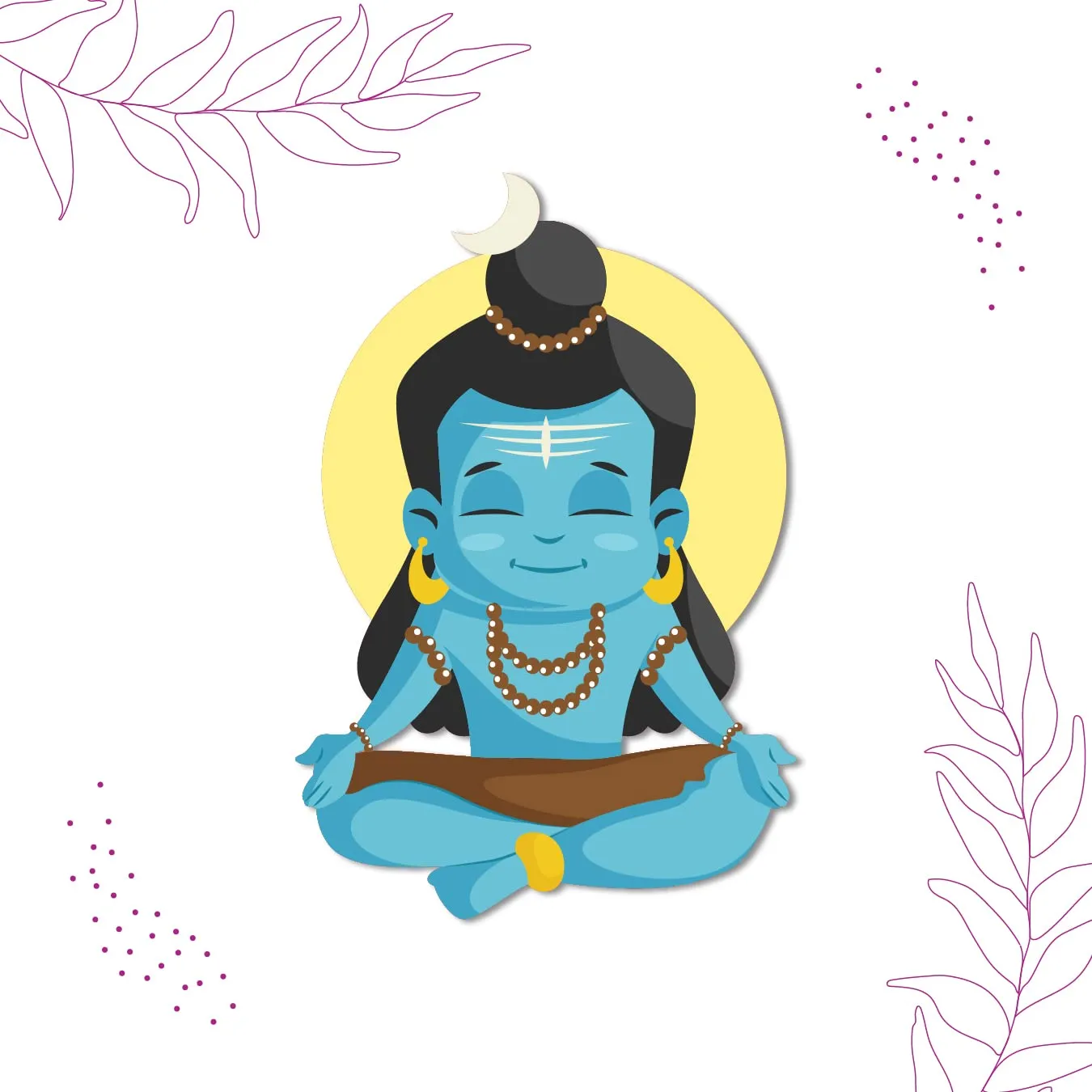 Bhai Please Lord Shiva Wooden Fridge Magnet (Pack of 1) God, Spiritual, Divine, Devotional Gift and Decorations