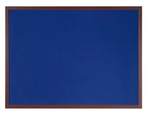 Bi-Office Earth-It Blue Felt Noticeboard Cherry Wood Frame 2400x1200mm - FB8643653