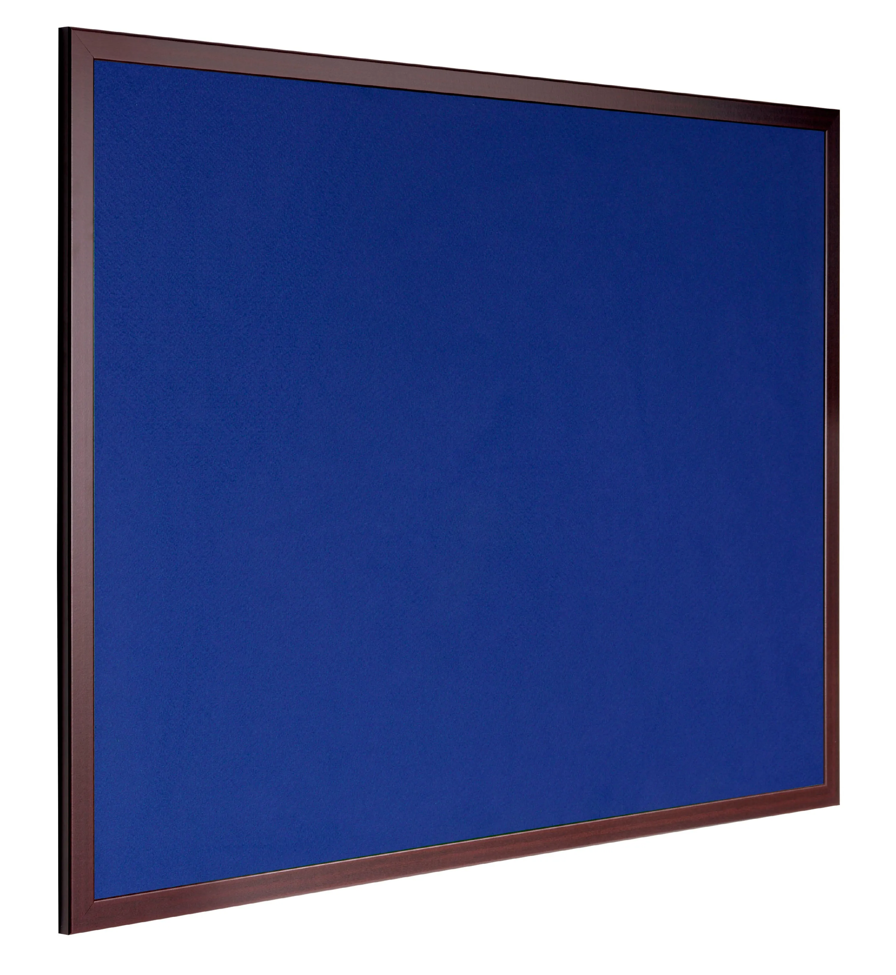 Bi-Office Earth-It Blue Felt Noticeboard Cherry Wood Frame 2400x1200mm - FB8643653
