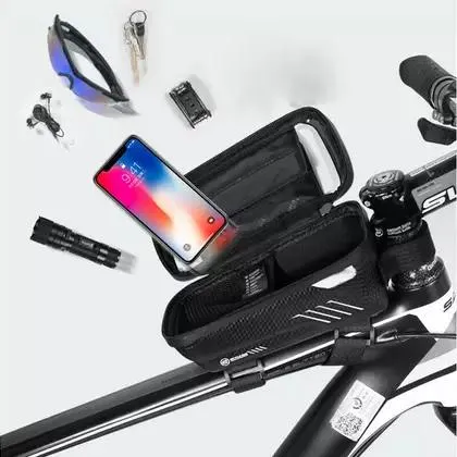 Bicycle Top Tube Frame Bag MTB Waterproof Phone Holder Case