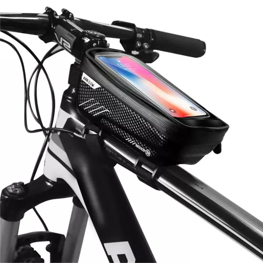 Bicycle Top Tube Frame Bag MTB Waterproof Phone Holder Case