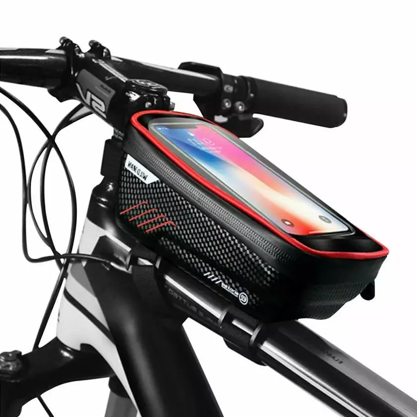 Bicycle Top Tube Frame Bag MTB Waterproof Phone Holder Case