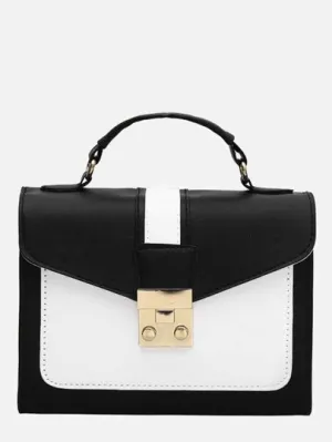 Black & White Satchel Bag