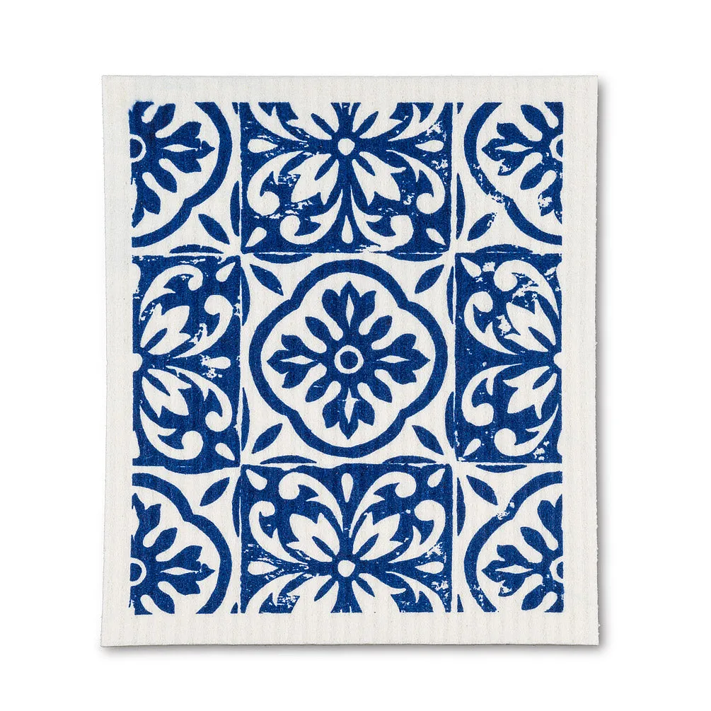Blue Tile Dishcloths - Set of 2