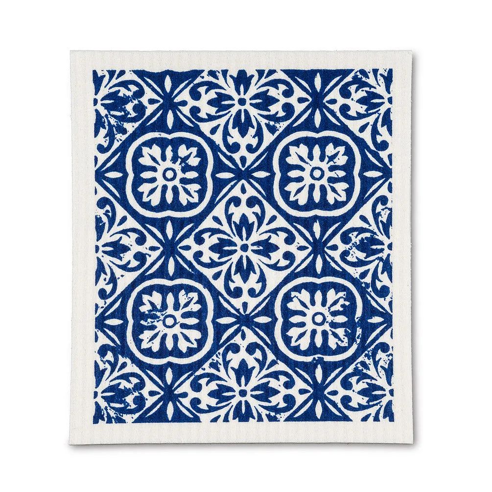 Blue Tile Dishcloths - Set of 2